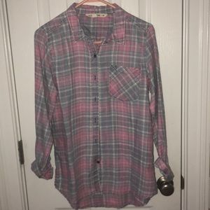 Super comfy pink and gray flannel!!!